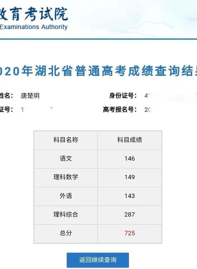 武漢學(xué)霸高考725分，這位湖北2020高考狀元到底有多強(qiáng)(圖2)